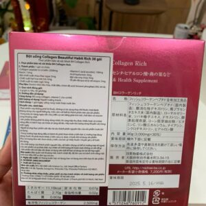 Collagen Beautiful Habit Rich Nichiei Bussan 30 gói - nhãn phụ