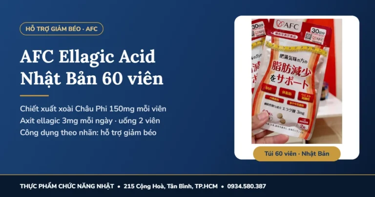 AFC Ellagic Acid Nhật Bản 60 viên: thành phần, cách dùng, giá