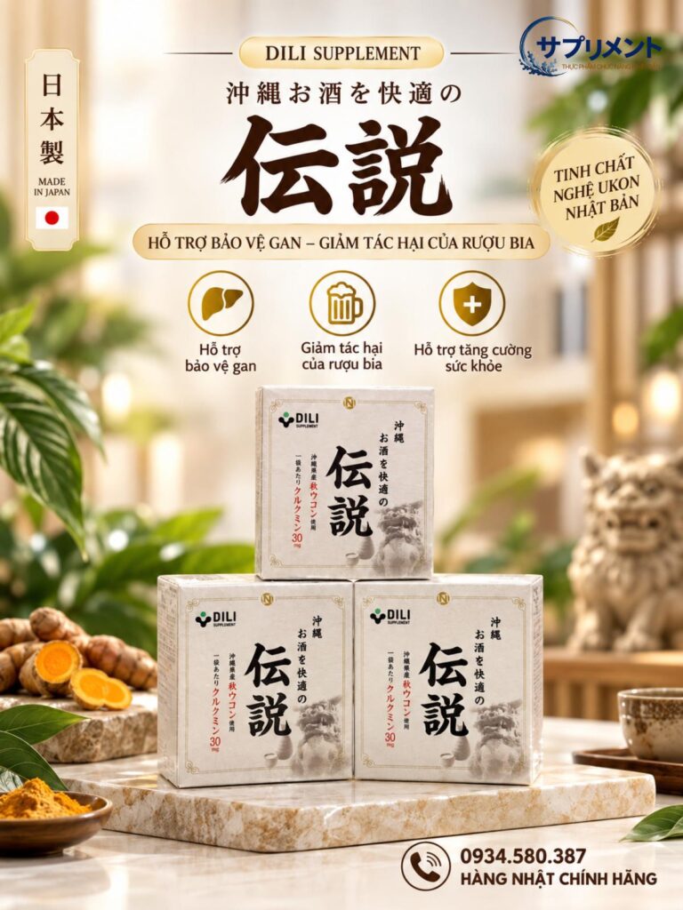 Viên uống DiLi Densetsu Nhật Bản hỗ trợ bảo vệ gan - nhóm gan, tiêu hoá, giải độc