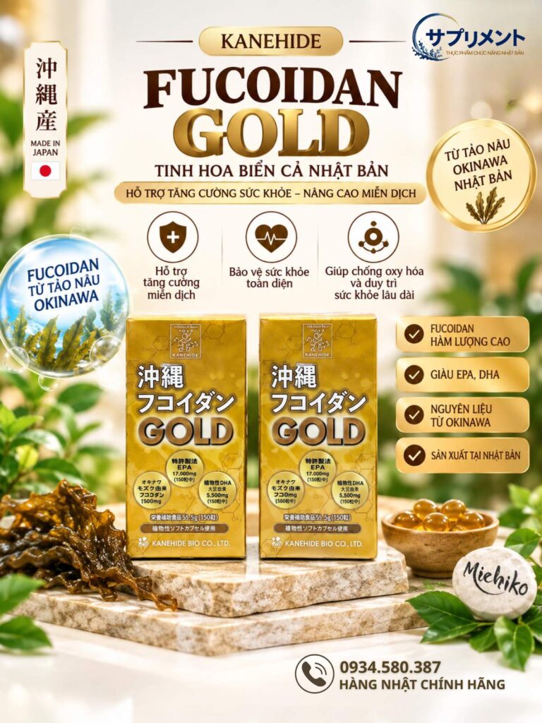 Viên uống Okinawa Fucoidan Gold Kanehide Nhật Bản - nhóm tăng đề kháng, Fucoidan