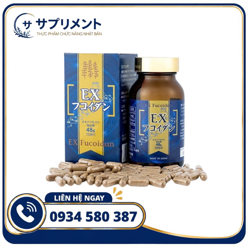 Viên uống Fucoidan EX Kanehide Bio 150 viên Viên uống Fucoidan EX Kanehide Bio 150 viên