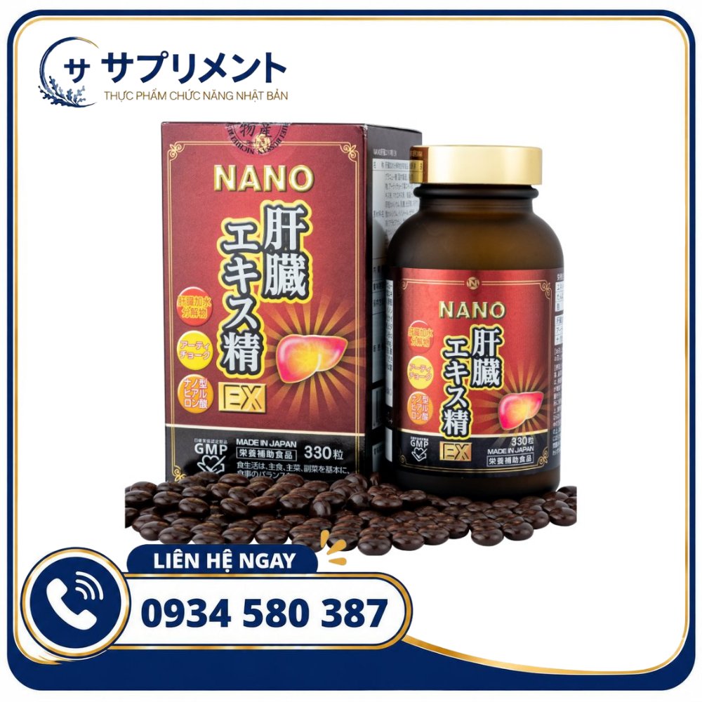 Viên uống Giải Độc Gan EX Nano Nichiei Bussan 330 viên Viên uống Giải Độc Gan EX Nano Nichiei Bussan 330 viên