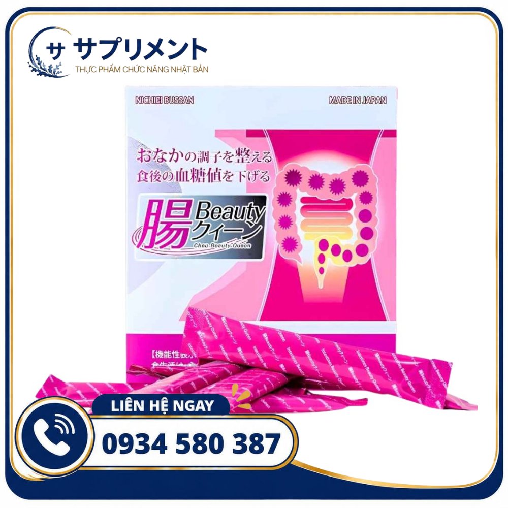 Bột uống Men Lợi Khuẩn Inulin Chou Beauty Queen Nichiei Bussan 30 gói