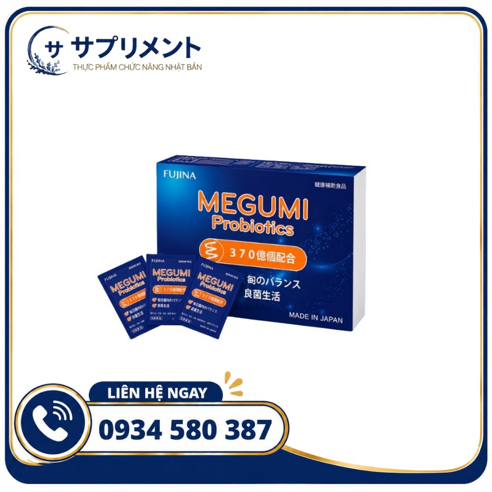 Bột uống Men Vi Sinh Megumi Probiotics Fujina 15 gói Bột uống Men Vi Sinh Megumi Probiotics Fujina 15 gói