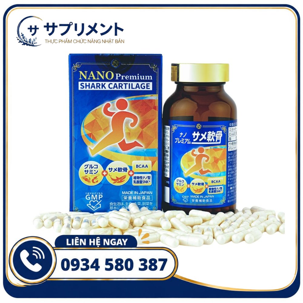 Viên uống Sụn Vi Cá Mập Nano Premium Nichiei Bussan 150 viên