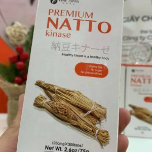 Hộp Nattokinase Fine Japan 300 viên Premium Natto Kinase 2000FU